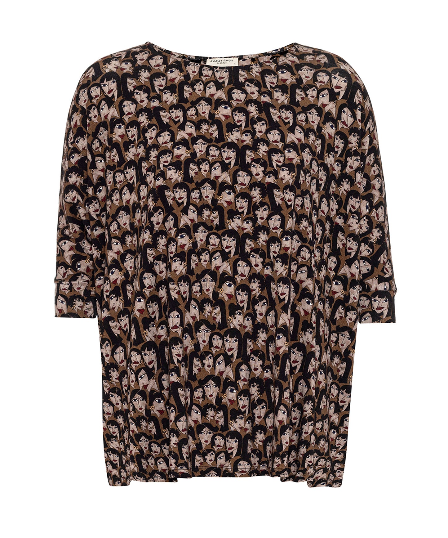 Oversize Desenli Bluz