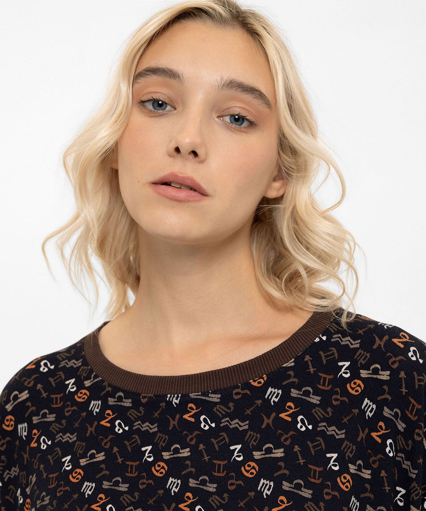 Oversize Desenli Sweat