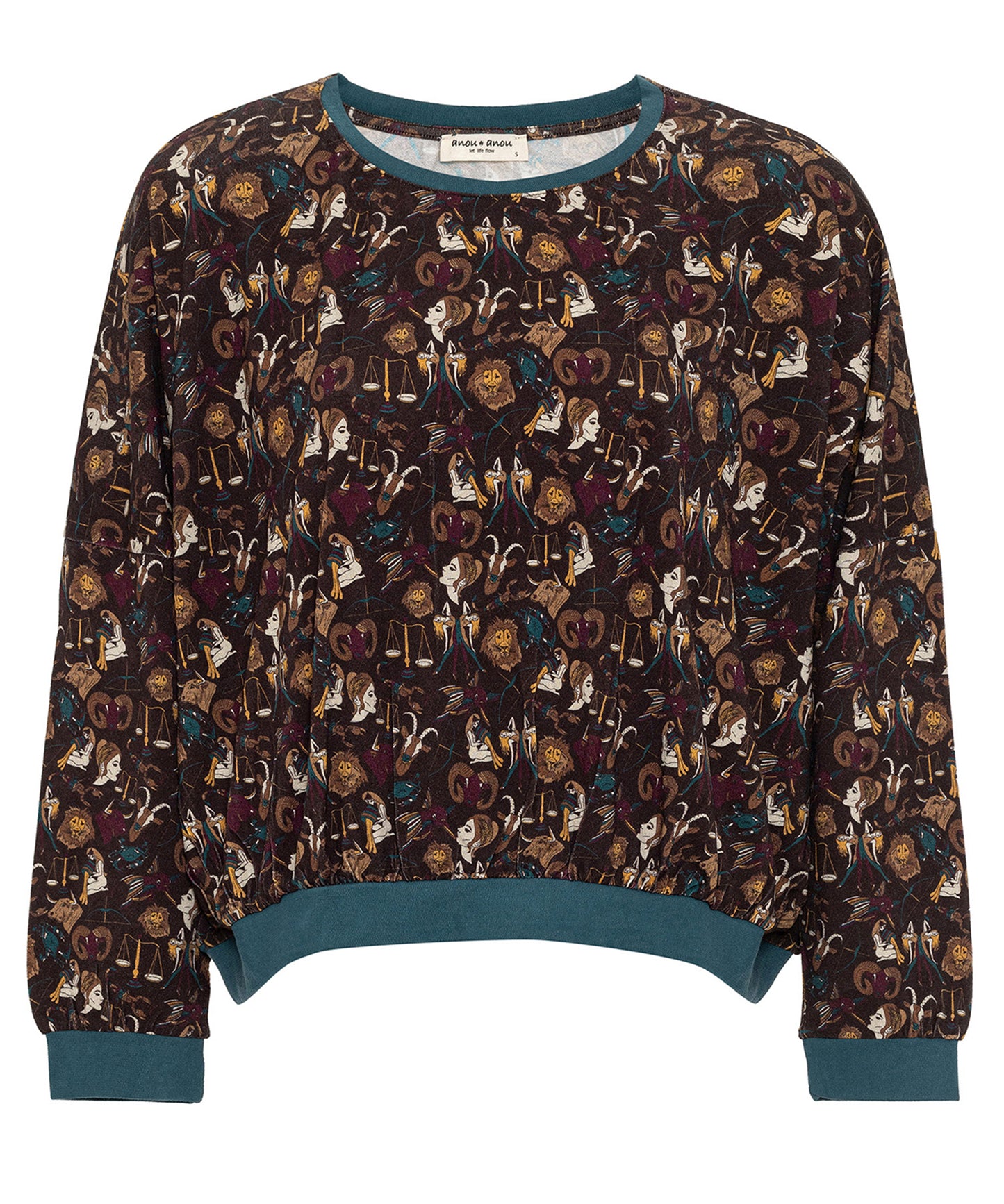 Oversize Desenli Sweat