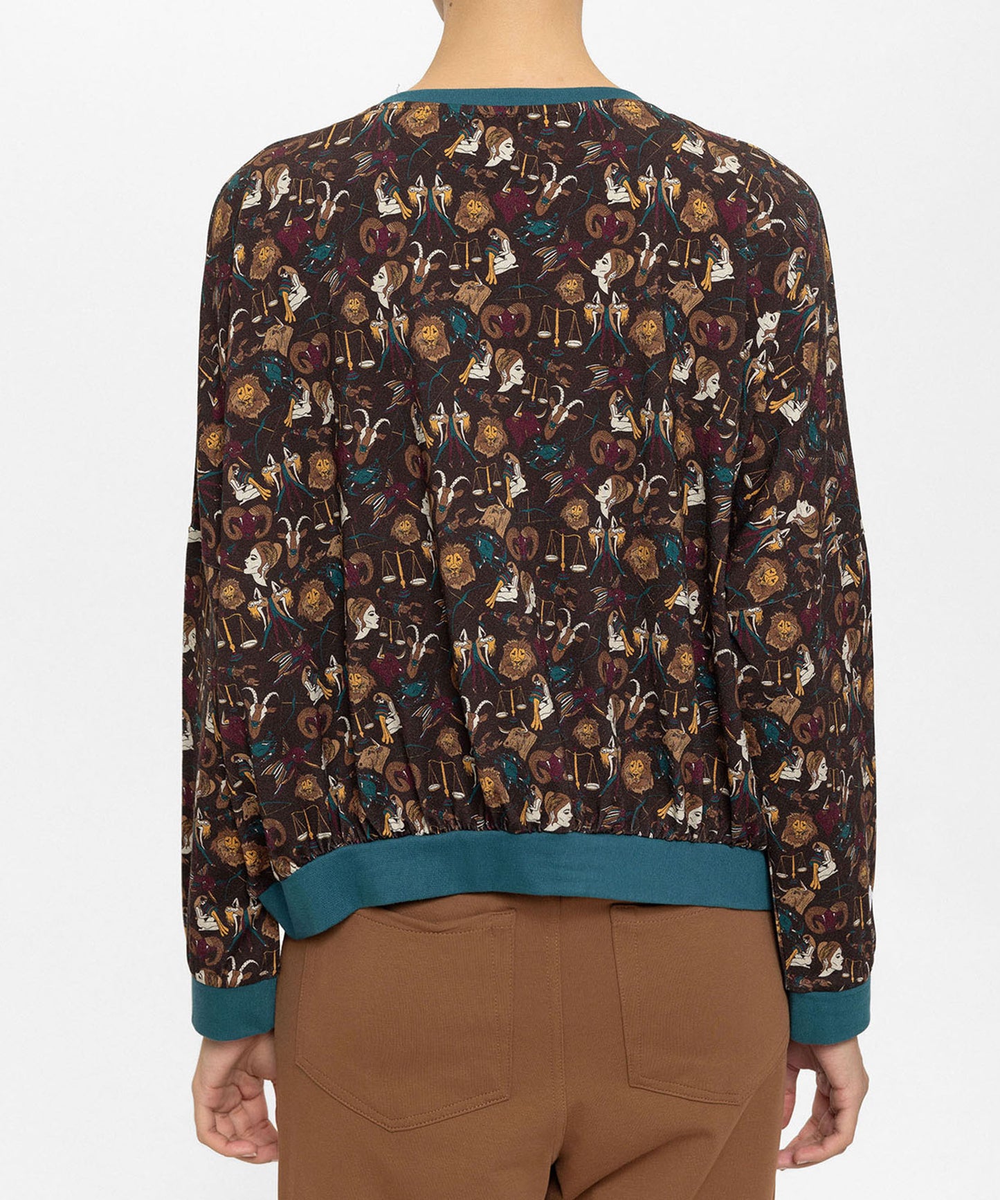 Oversize Desenli Sweat