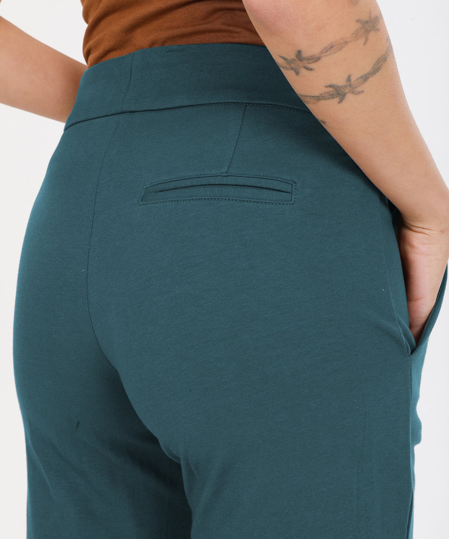 İspanyol Paça Yeşil Pantolon