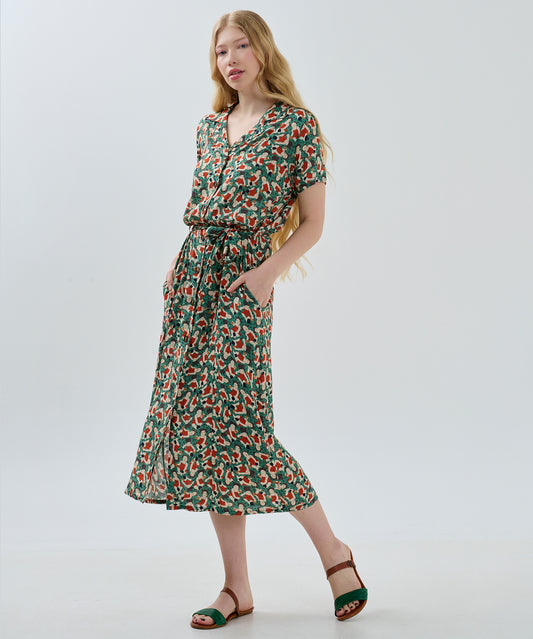 Önden Düğmeli Gömlek Elbise