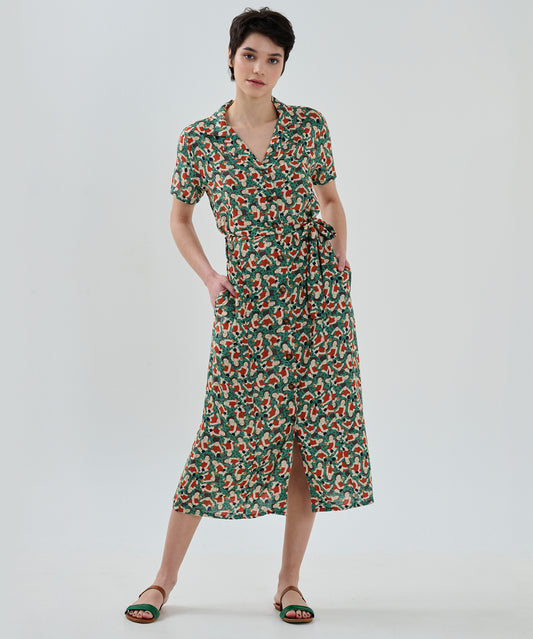 Önden Düğmeli Gömlek Elbise