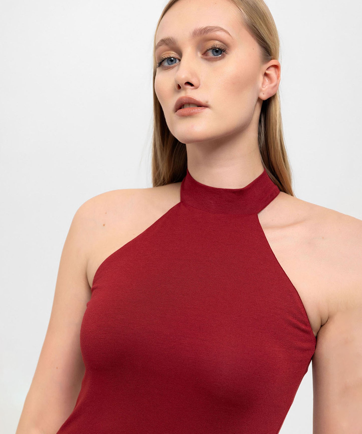 Boğazlı Bordo Halter Top