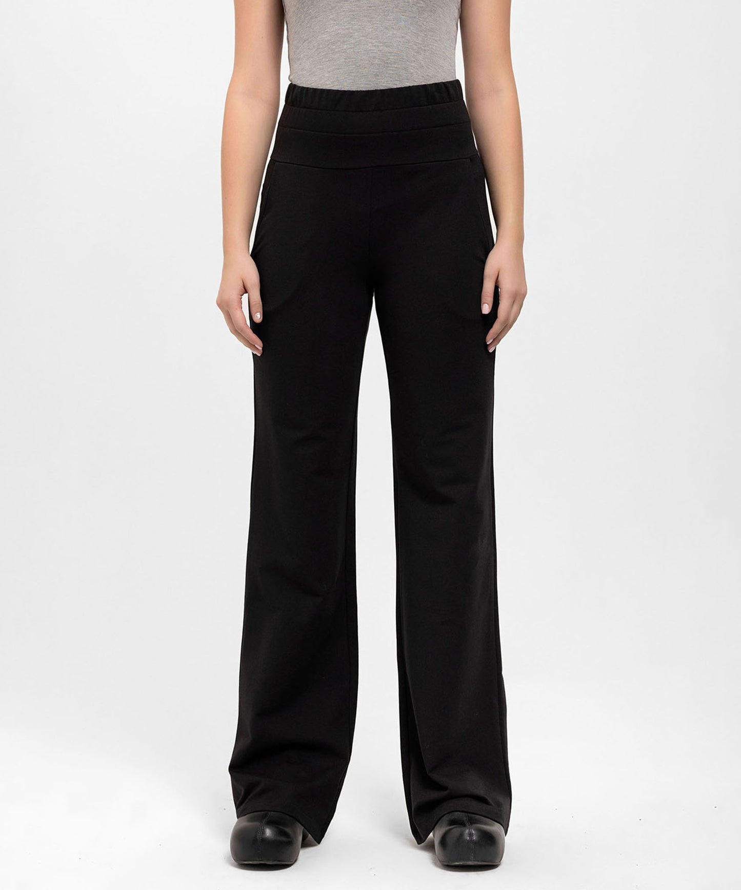 İspanyol Paça Fonksiyonel Belli Siyah Sweatpant