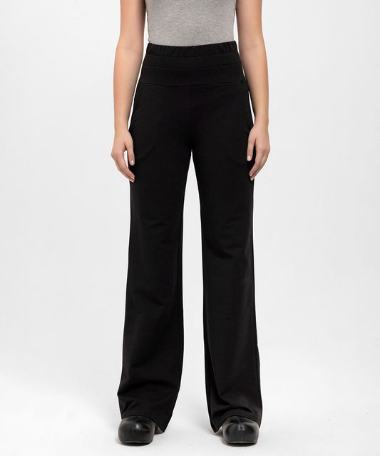 İspanyol Paça Fonksiyonel Belli Siyah Sweatpant