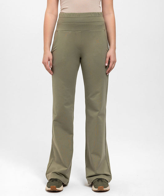 İspanyol Paça Fonksiyonel Belli Haki Sweatpant