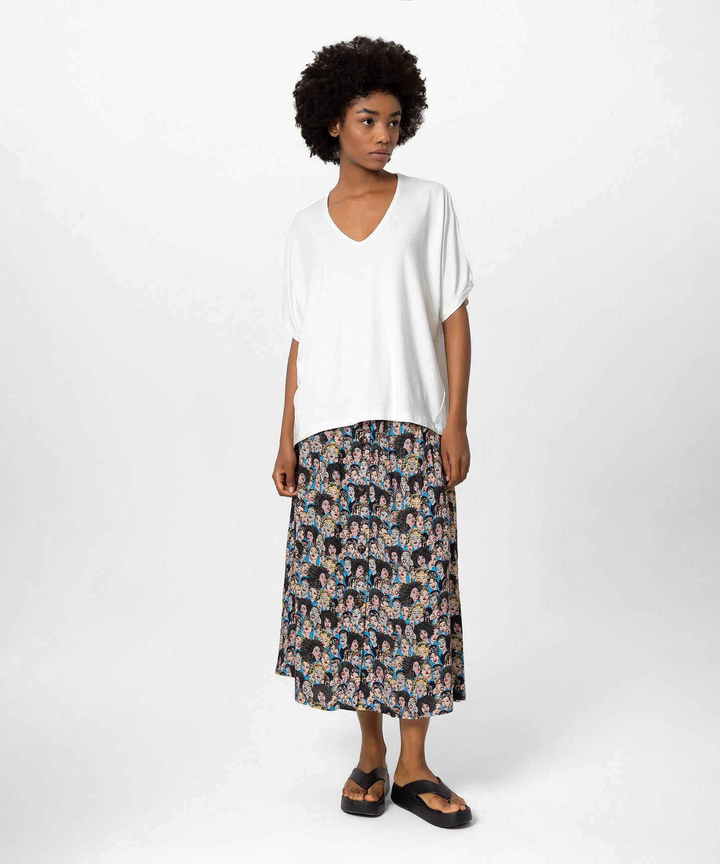 V Yaka Oversize Bluz