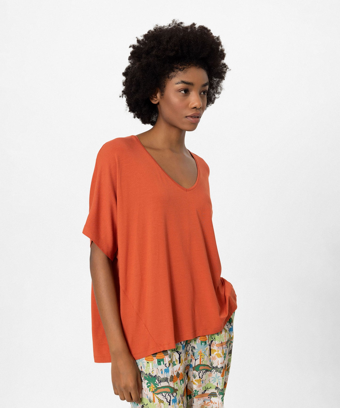 V Yaka Oversize Bluz