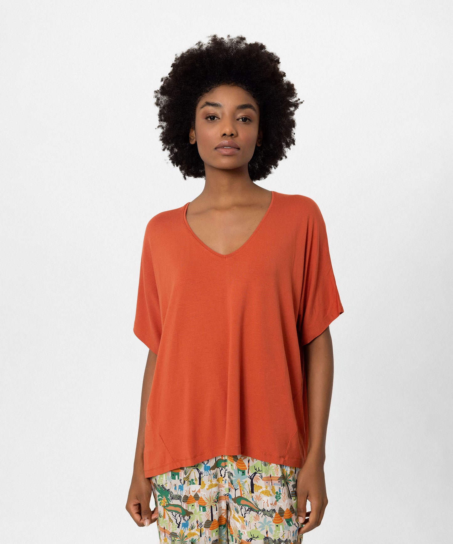 V Yaka Oversize Bluz
