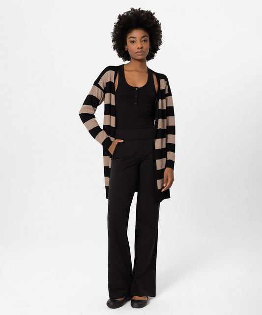 Çizgili Triko Ceket