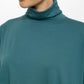 Boğazlı Oversize Nefti Yeşil Bluz